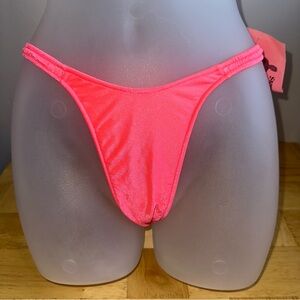 Women’s 90S Dead Stock Aljo  Neon Pink High Cut Bikini Bottom Bottoms Sz S NWT